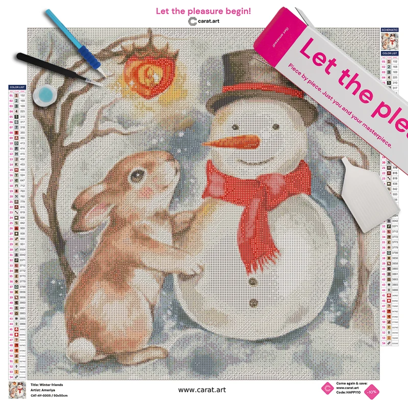 Diamond Painting - Ameriya - Winter friends