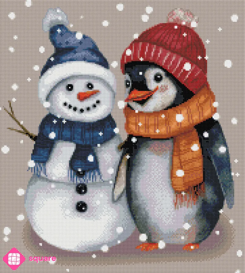 Diamond Painting - HeliJohanna Art - Friends in the snow