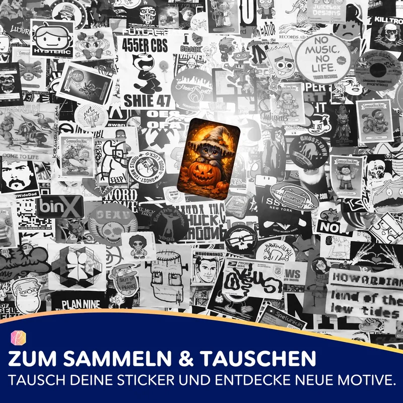 Aufkleber 5er-Set - Die kleine Kürbishexe