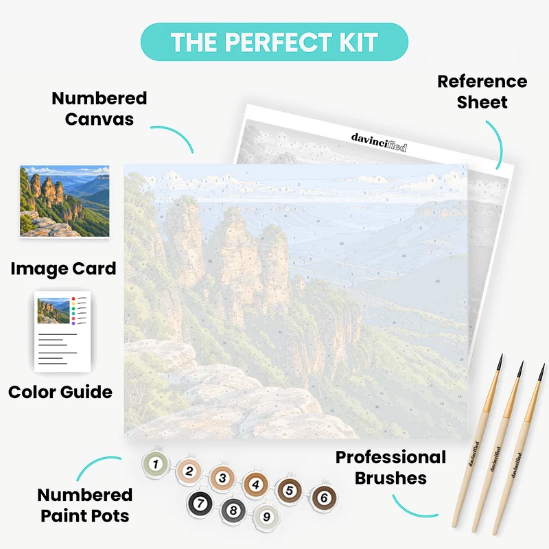 Three Sisters at Dawn - Paint by Numbers Kit