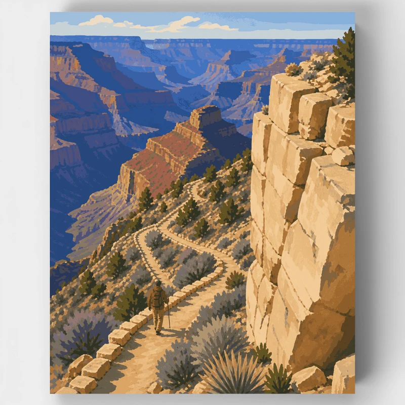 Switchback Canyon Hiker - Paint by Numbers Kit