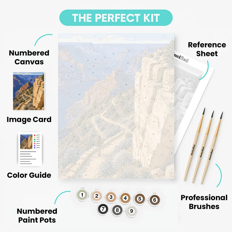 Switchback Canyon Hiker - Paint by Numbers Kit