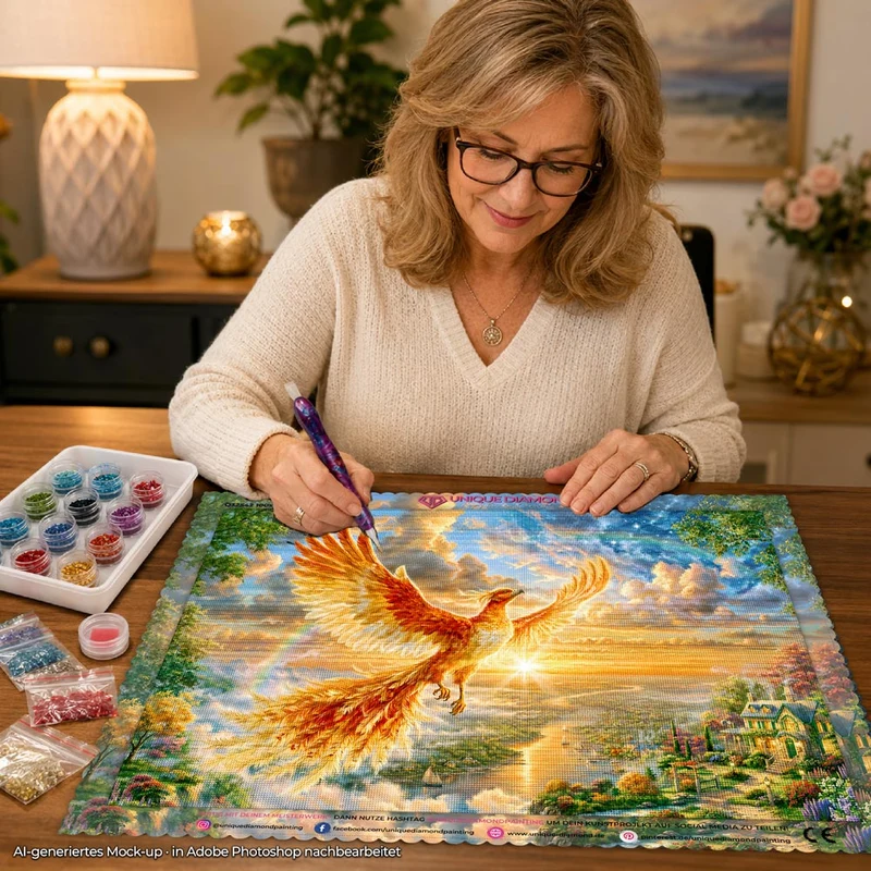 5D Diamond Painting – Phönix über dem Tal der Träume
