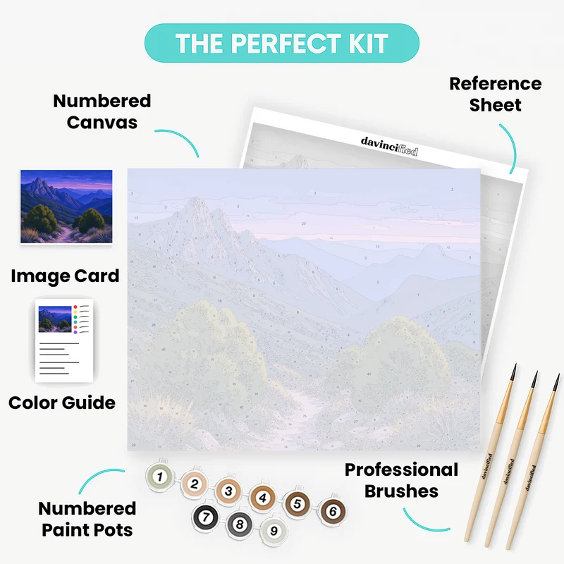 Chisos Blue Hour - Paint by Numbers Kit