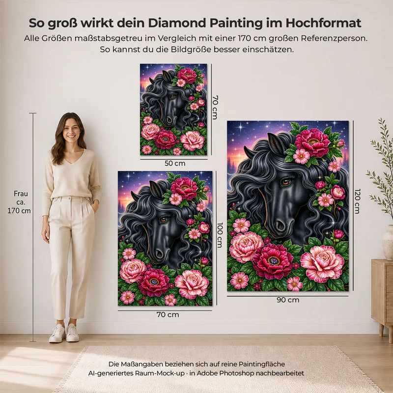 5D Diamond Painting – Valentina im Rosenglühen