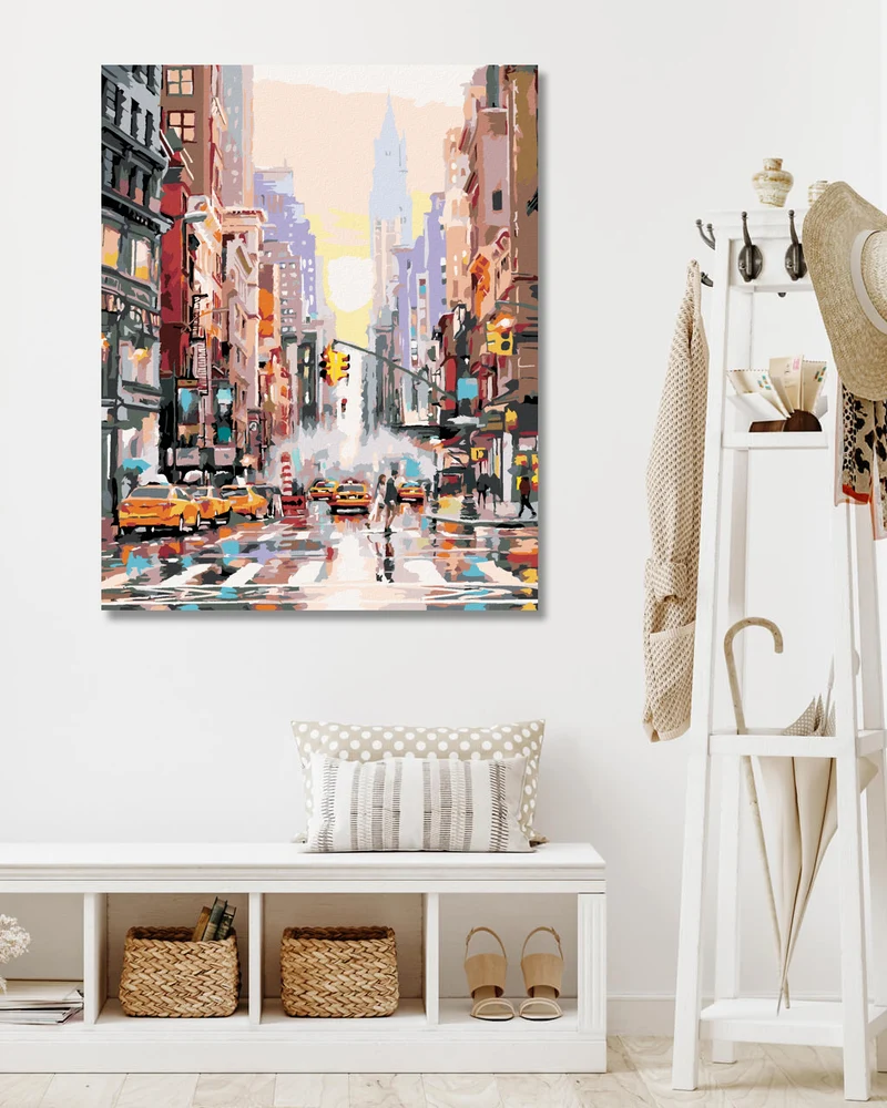 Diamond painting - NEW YORK STREET UND GELBE TAXIS (RICHARD MACNEIL)