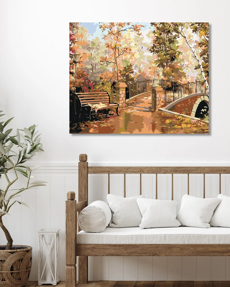 Diamond painting - SITZBANK IM PARK
