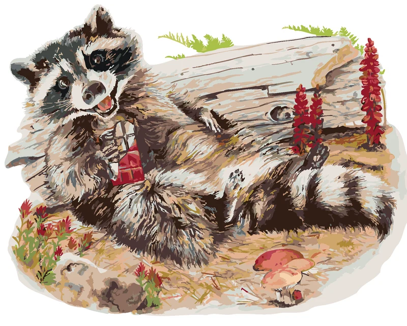 Diamond painting - WASCHBÄR MIT SCHOKOLADE (HOLLY SIMENTAL)