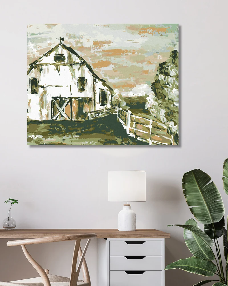 Diamond painting - SCHEUNE MIT ZAUN (HALEY BUSH)