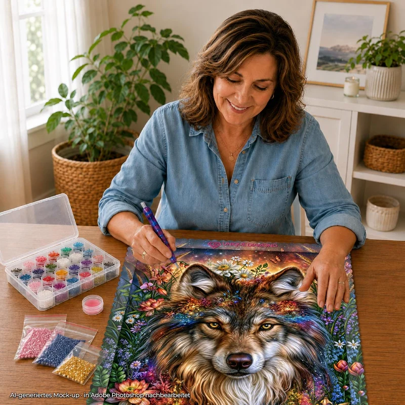 5D Diamond Painting – Wolfsgeist Floran