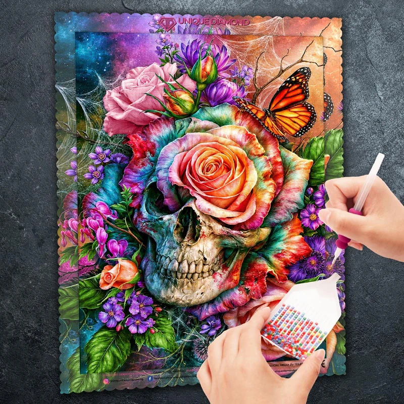 5D Diamond Painting – Vergängliche Blütenseele