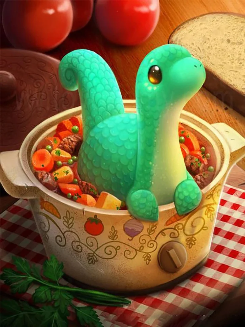 Dasty der Dino - 5D DIY Diamond Painting