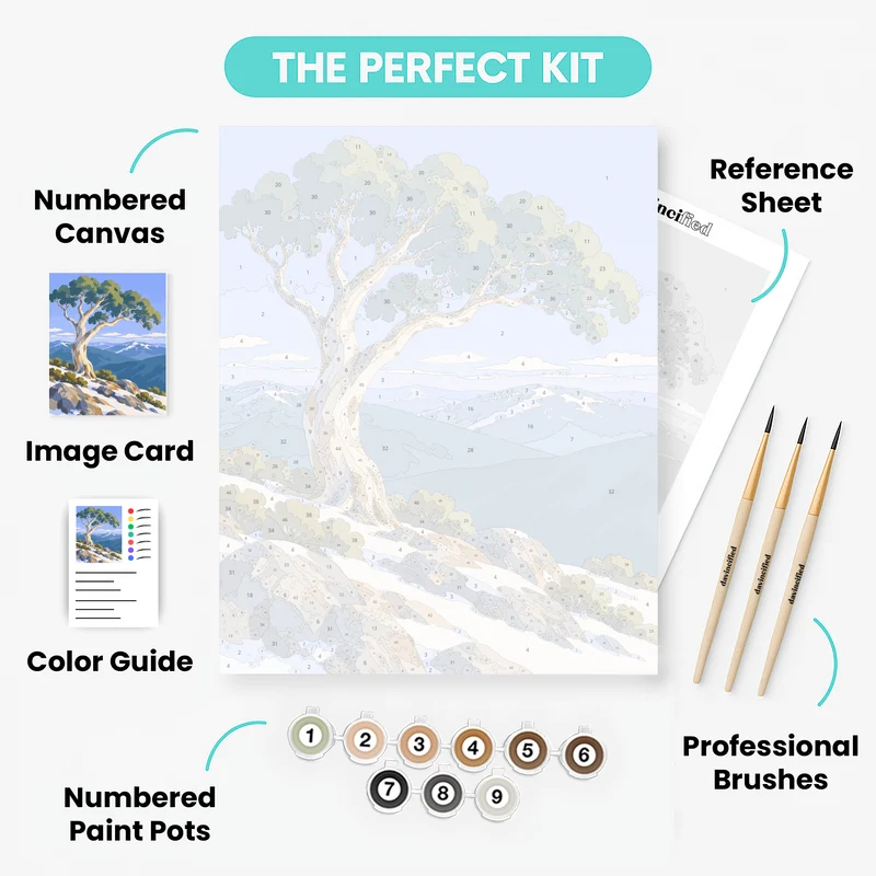 Snow Gum on the Ridge - Paint by Numbers Kit