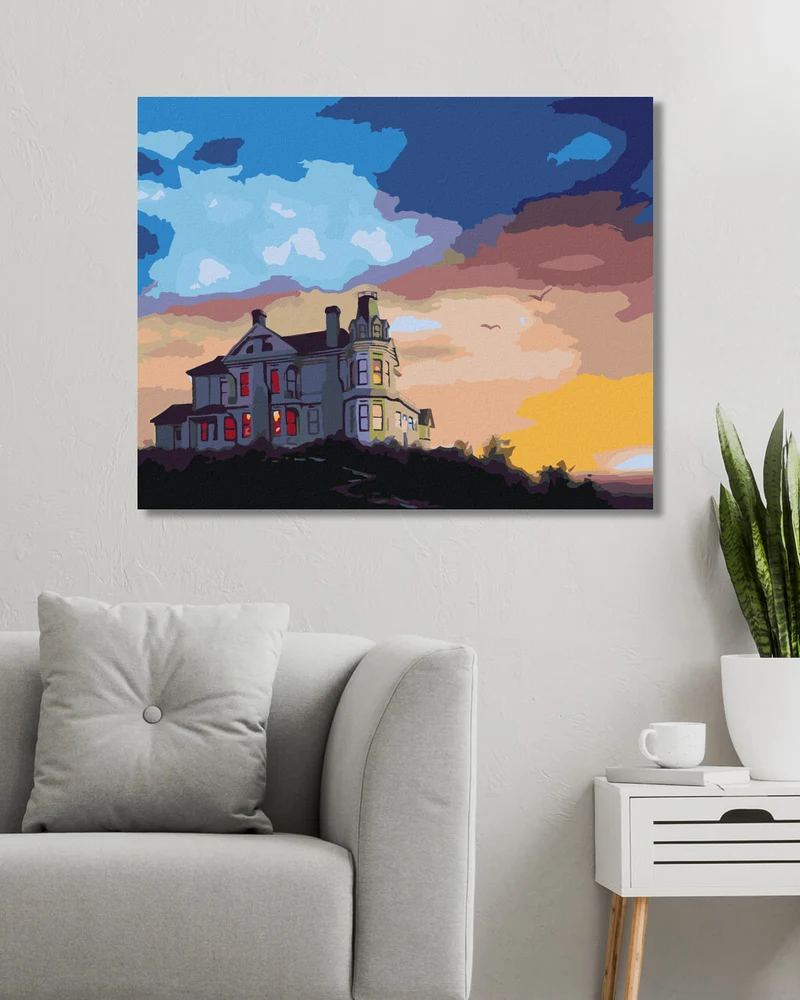 Diamond painting - ANWESEN UND SONNENUNTERGANG (D. RUSTY RUST)