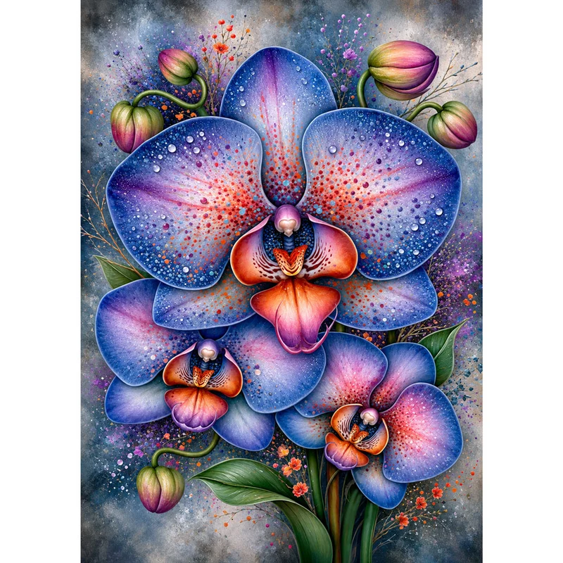 5D Diamond Painting – Celestial Orchid Dreams