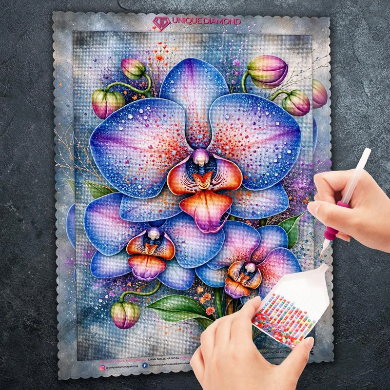 5D Diamond Painting – Celestial Orchid Dreams