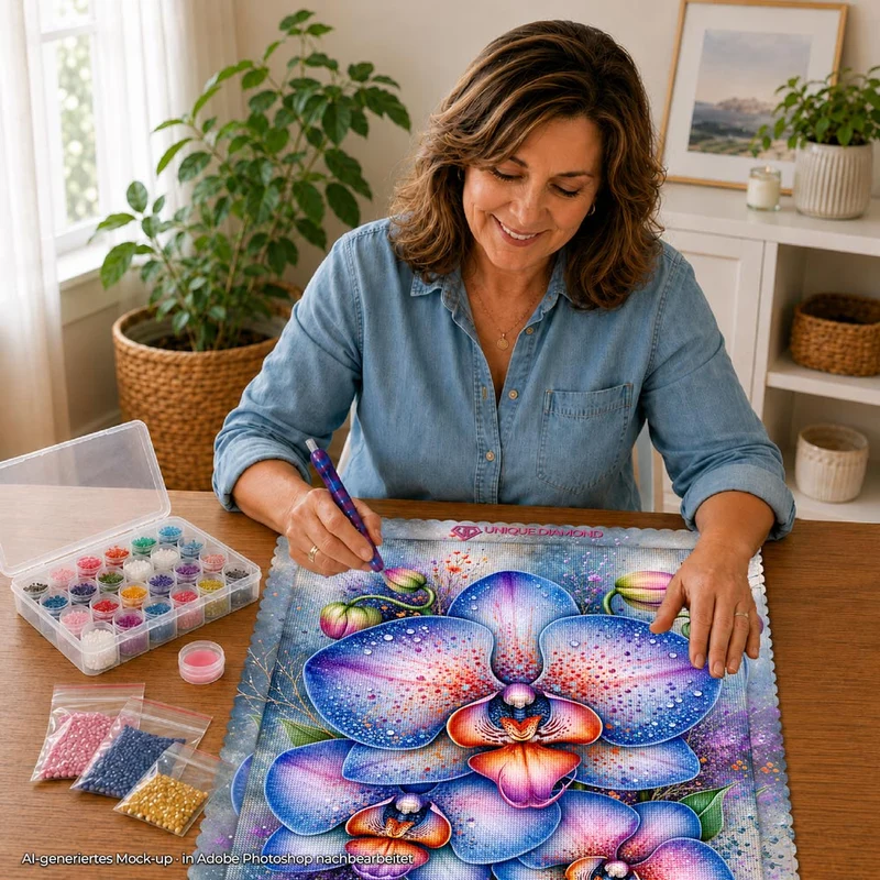 5D Diamond Painting – Celestial Orchid Dreams
