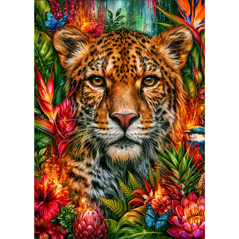 5D Diamond Painting – Dschungelgeist der Wildnis