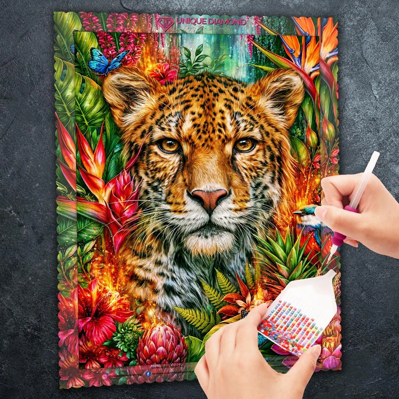 5D Diamond Painting – Dschungelgeist der Wildnis
