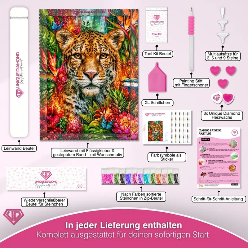 5D Diamond Painting – Dschungelgeist der Wildnis