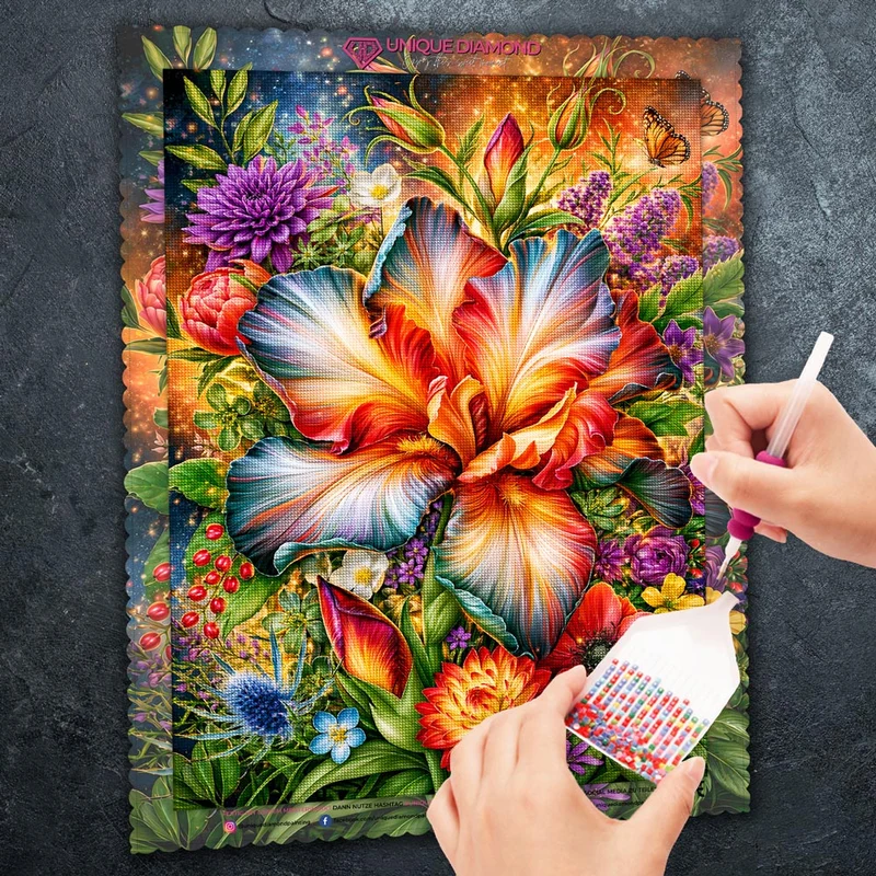 5D Diamond Painting – Blütenfeuer der Farben