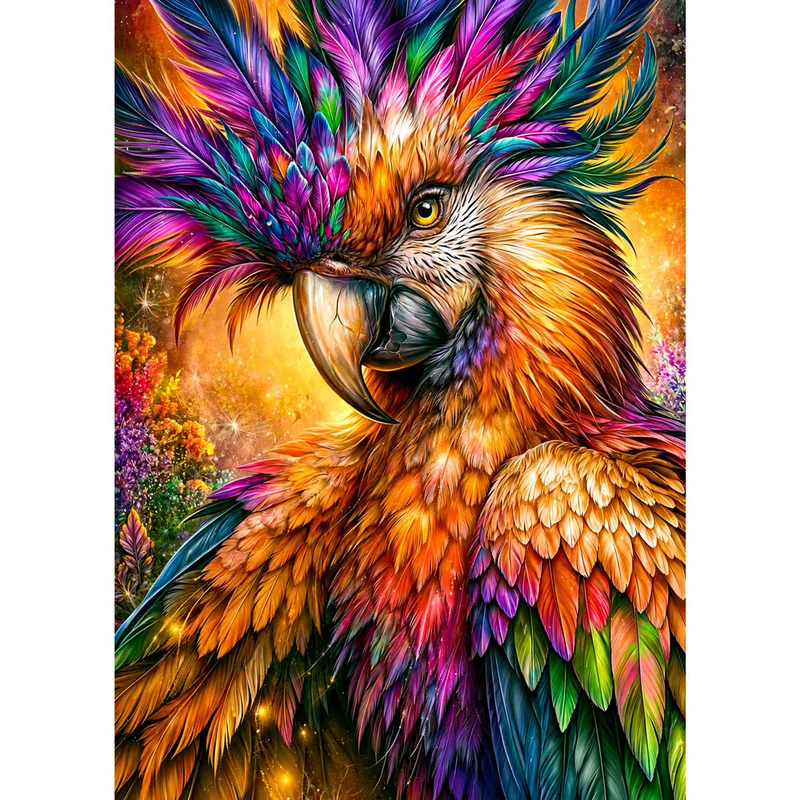 5D Diamond Painting – Farbenkrone des Tropenhimmels