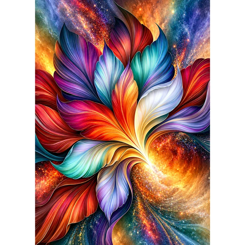 5D Diamond Painting – Kosmische Blütenharmonie