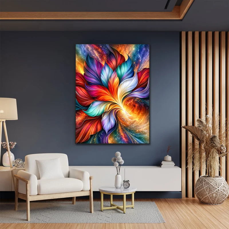 5D Diamond Painting – Kosmische Blütenharmonie