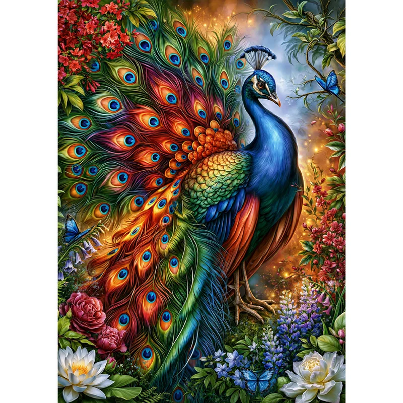 5D Diamond Painting – Pfau der Farbenpracht