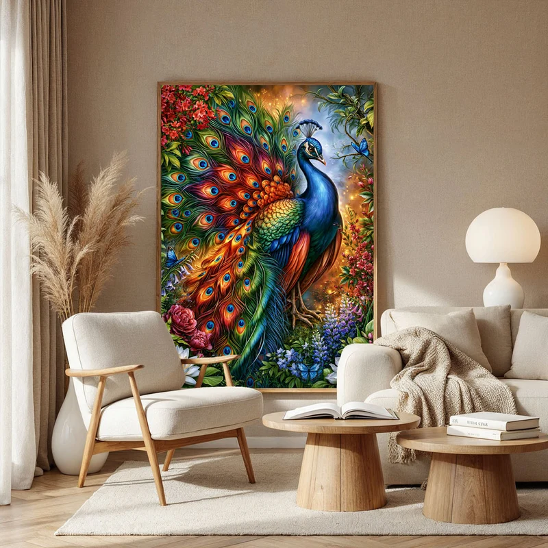 5D Diamond Painting – Pfau der Farbenpracht