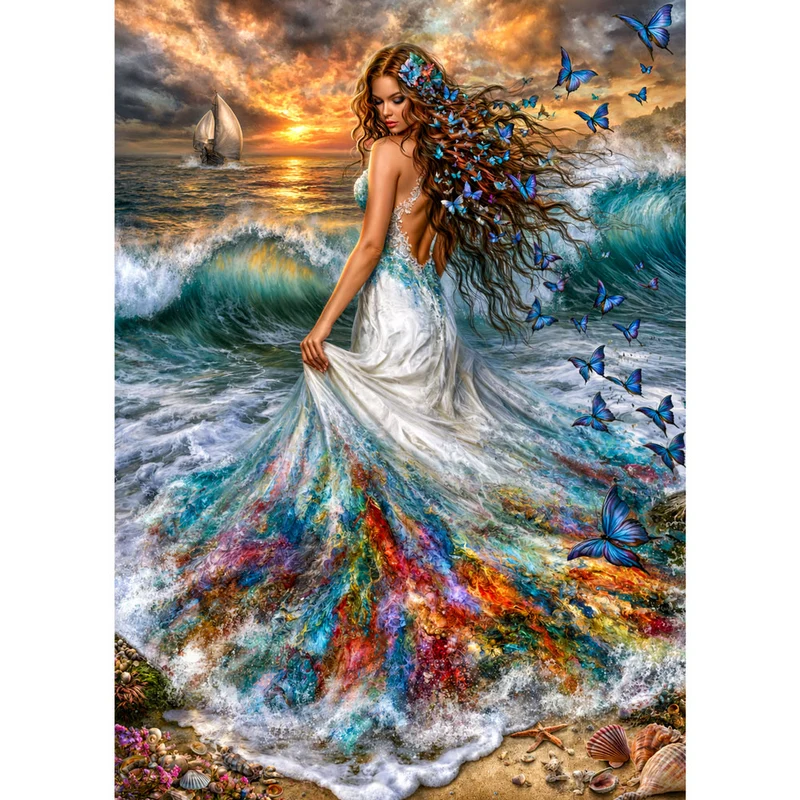 5D Diamond Painting – Meereszauber im Schmetterlingswind