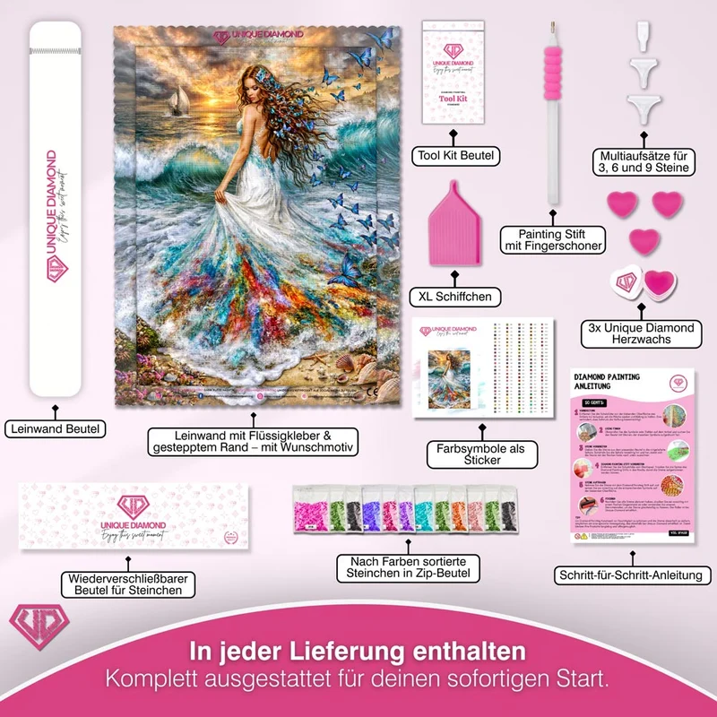 5D Diamond Painting – Meereszauber im Schmetterlingswind