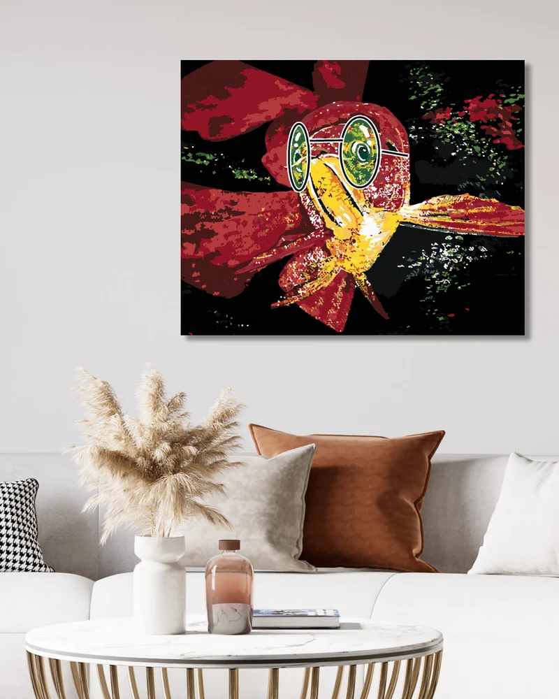 Diamond painting - FISCH MIT GRÜNER BRILLE