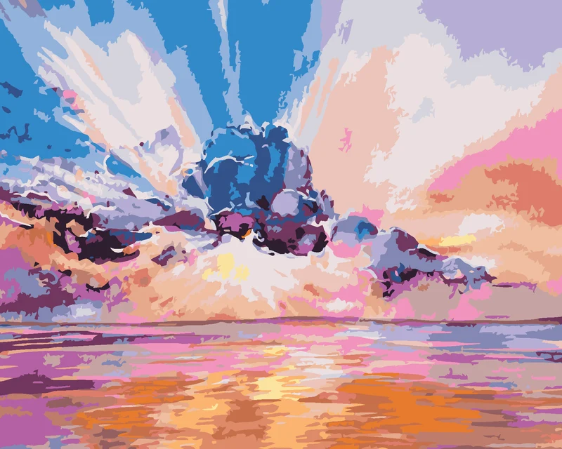 Diamond painting - ROSA SONNENAUFGANG