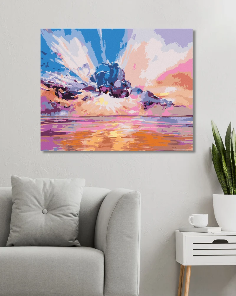 Diamond painting - ROSA SONNENAUFGANG