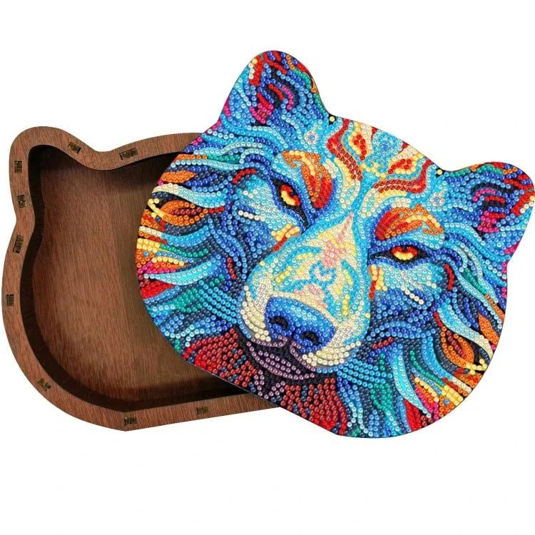 Wolf Aufbewahrungsbox - Diamond Painting