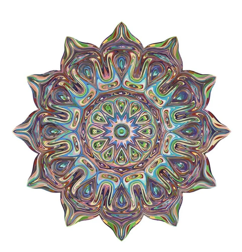 Malen nach Zahlen Mandala mit Farben