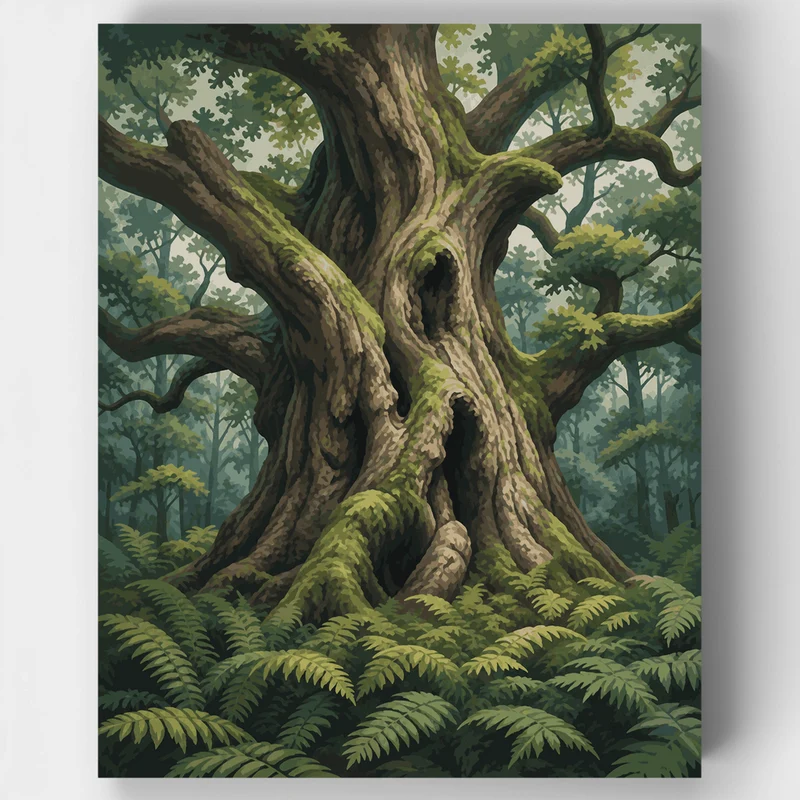 Ancient Oak of Białowieża - Paint by Numbers Kit