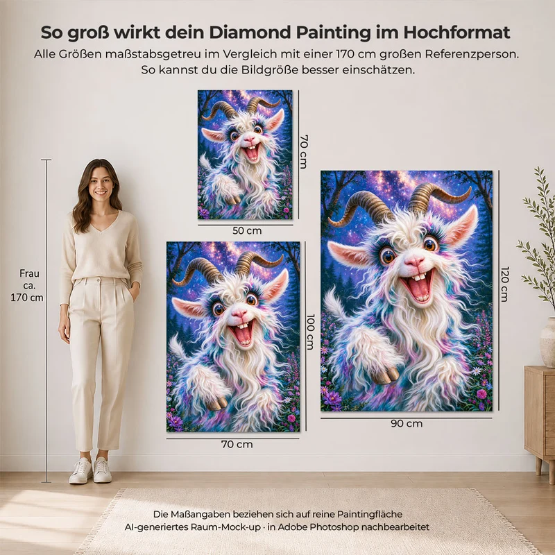 5D Diamond Painting – Sternenzottel im Zauberwald