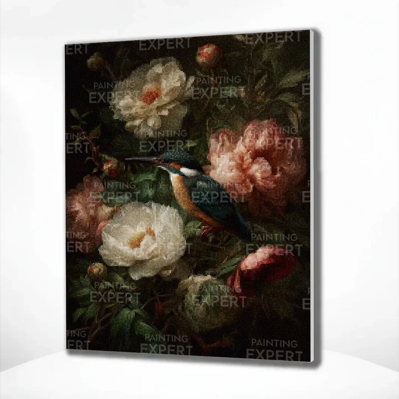 Diamond Painting Vögel in voller Blüte – Ein harmonisches Zusammenspiel von Natur und Farben