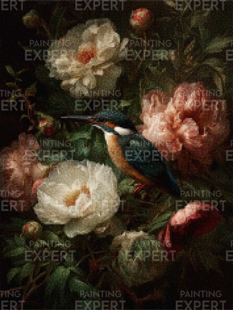Diamond Painting Vögel in voller Blüte – Ein harmonisches Zusammenspiel von Natur und Farben