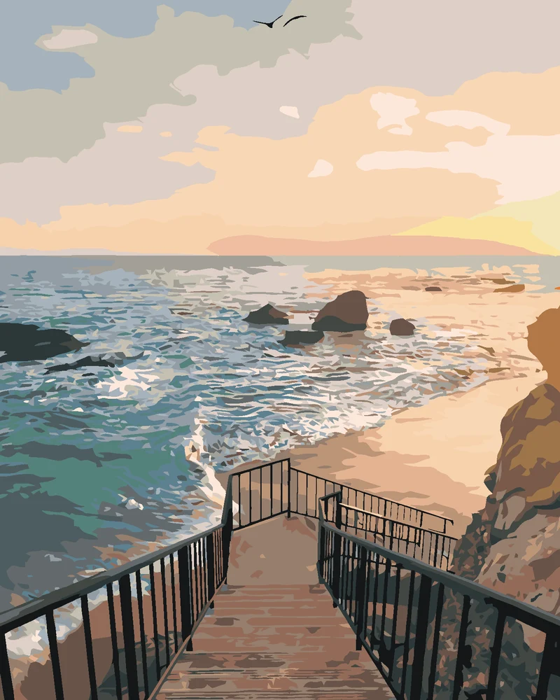 Diamond painting - SCHRITTE ZUM STRAND