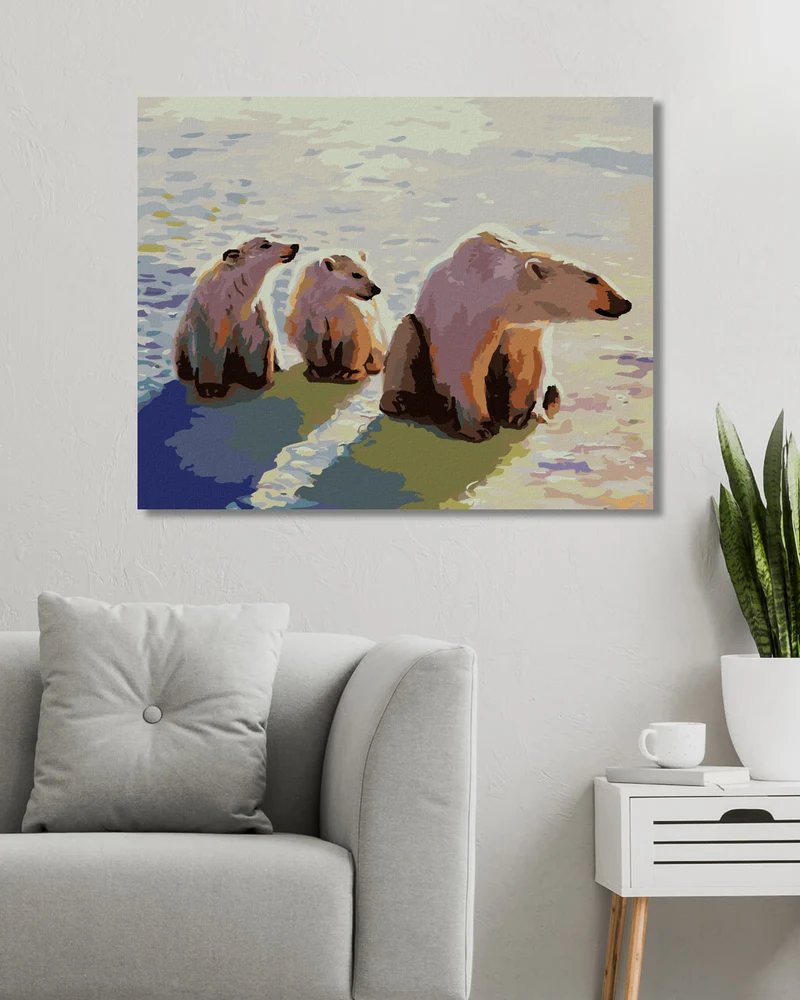 Diamond painting - SITZENDER EISBÄR (D. RUSTY RUST)
