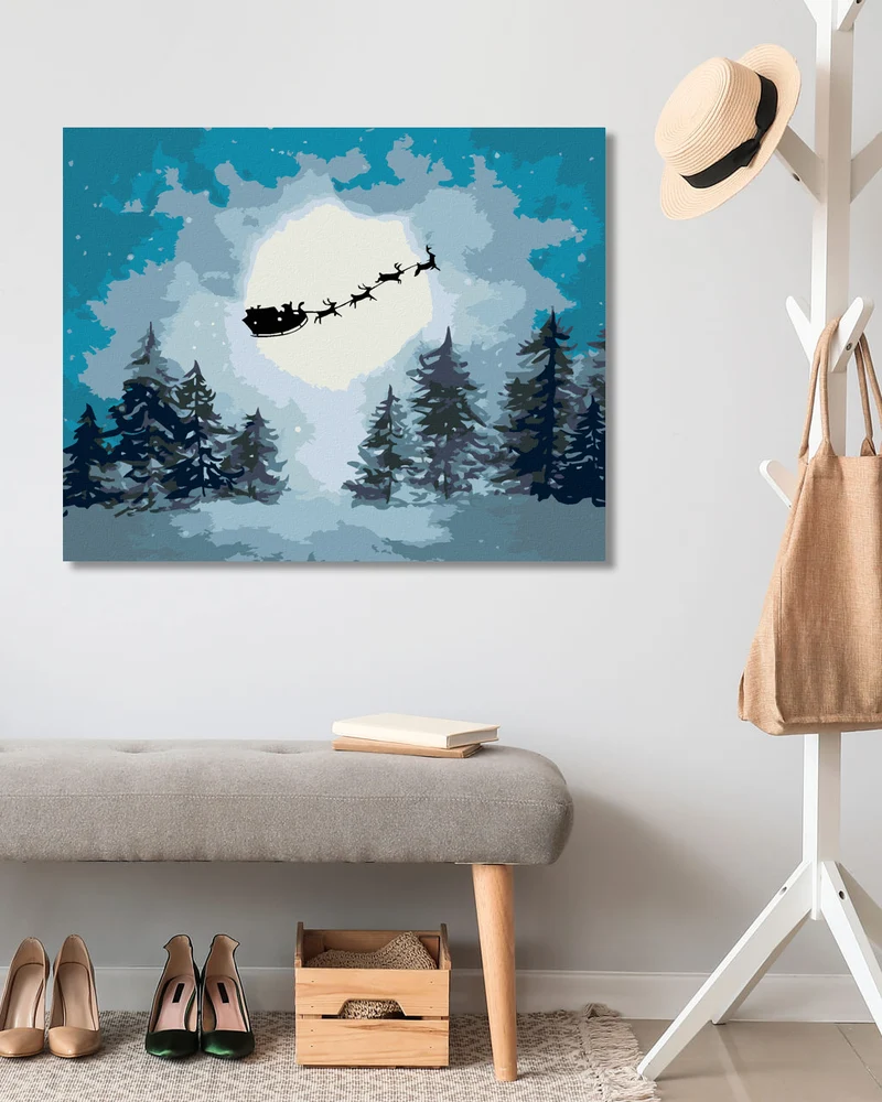Diamond painting - WEIHNACHTSMANN AUF DEM SCHLITTEN