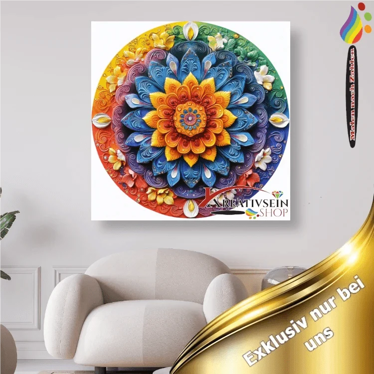 Mandala 8 - Malen nach Zahlen