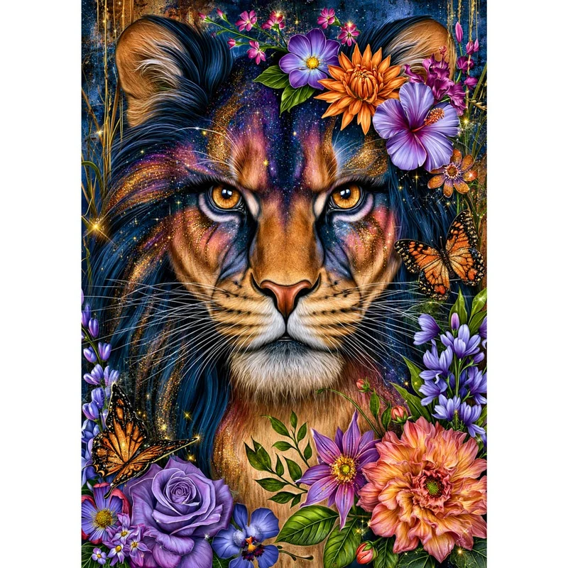 5D Diamond Painting – Blütenkönig der Fantasie