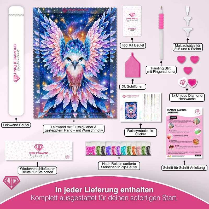 5D Diamond Painting – Himmlischer Federphönix