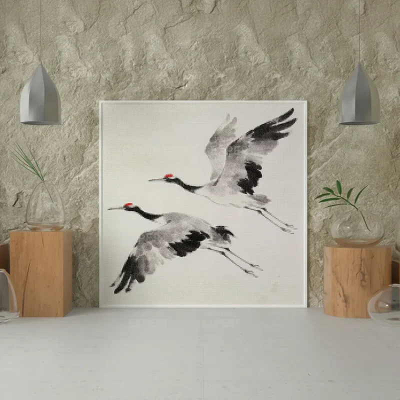 Diamond Painting Zen Cranes I Warm, Chris Paschke Japan