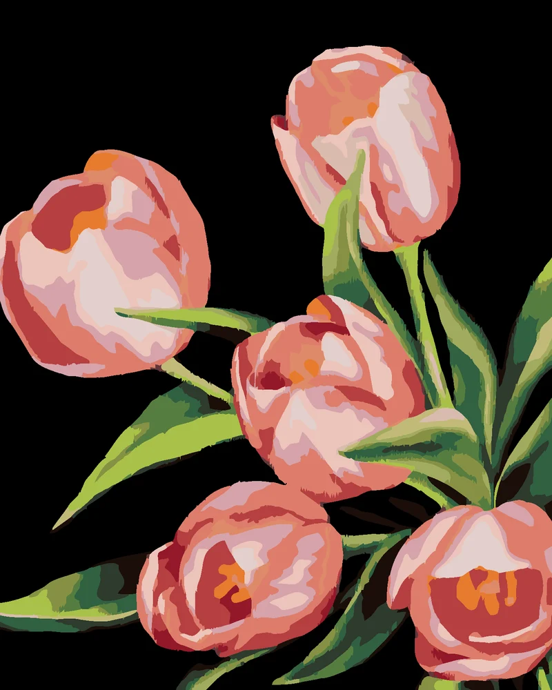 Diamond painting - ROSA TULPEN (MYROSLAVA VOLOSCHUK)