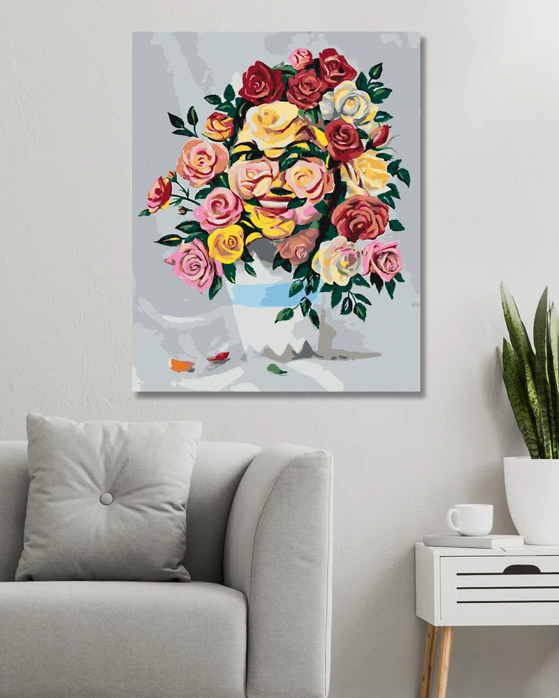Diamond painting - ROSE IN EINER VASE (D. RUSTY RUST)